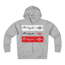 Unisex Me Mine Jean logo Fleece Zip Hoodie