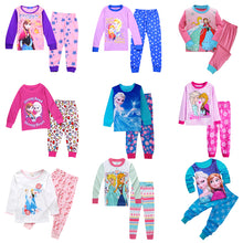 New kids Frozen anna elsa princess Series pajamas sets Baby girls boys clothes pijamas cartoon long sleeve Tshirt+Pants 2pcs/set