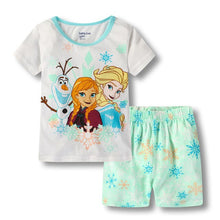 New kids Frozen anna elsa princess Series pajamas sets Baby girls boys clothes pijamas cartoon long sleeve Tshirt+Pants 2pcs/set