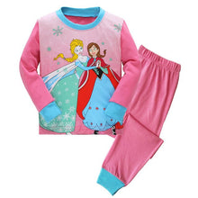 New kids Frozen anna elsa princess Series pajamas sets Baby girls boys clothes pijamas cartoon long sleeve Tshirt+Pants 2pcs/set