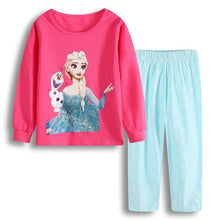 New kids Frozen anna elsa princess Series pajamas sets Baby girls boys clothes pijamas cartoon long sleeve Tshirt+Pants 2pcs/set