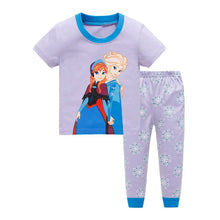 New kids Frozen anna elsa princess Series pajamas sets Baby girls boys clothes pijamas cartoon long sleeve Tshirt+Pants 2pcs/set