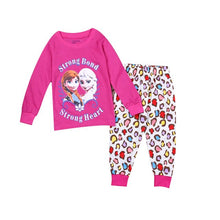 New kids Frozen anna elsa princess Series pajamas sets Baby girls boys clothes pijamas cartoon long sleeve Tshirt+Pants 2pcs/set
