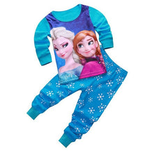 New kids Frozen anna elsa princess Series pajamas sets Baby girls boys clothes pijamas cartoon long sleeve Tshirt+Pants 2pcs/set
