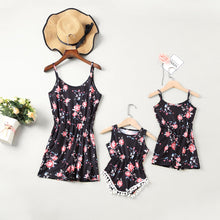 tank mother daughter dresses floral overall pants family look mommy and me matching clothes outfits mom mum mama and baby dress