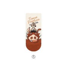 Disney 1pair Lion King Simba/Wild Boar/Aladdin Lamp God/Dumbo Socks Harajuku cartoon Print Funny sock spring short Sock
