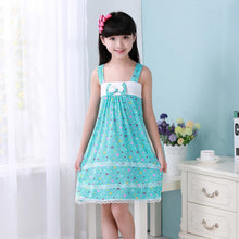 Wholesale Short Sleeved Nightgown Suit Children's Summer Nightdress Girls Lovely Home Time Cloth Children's Day Gifts Sleepdress