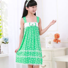 Wholesale Short Sleeved Nightgown Suit Children's Summer Nightdress Girls Lovely Home Time Cloth Children's Day Gifts Sleepdress