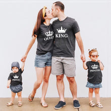Family Matching Outfits Family Look Mommy and Me Clothes Father Mother Daughter Son T Shirts Dad Baby Boy Kids Crown Tees  Tops