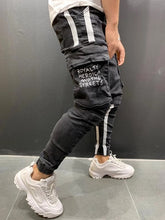 feitong Cotton Jeans Men Spring 2020 MenClothes Denim Pants Distressed Freyed Slim Fit Casual Trousers Stretch Ripped Jeans