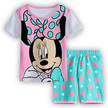 Kids Boys Girls Clothes Baby Pajamas Summer Short Sleeved Set Cartoon Spiderman Minnie Lackey Children's Sleepwear