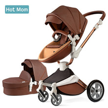 Hot Mom Baby Stroller 3 in 1 travel system with bassinet and car seat 360° Rotation Function,Luxury Pram F023