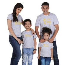 Family Matching Outfits Family Look Mommy and Me Clothes Father Mother Daughter Son T Shirts Dad Baby Boy Kids Crown Tees  Tops