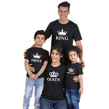 Family Matching Outfits Family Look Mommy and Me Clothes Father Mother Daughter Son T Shirts Dad Baby Boy Kids Crown Tees  Tops