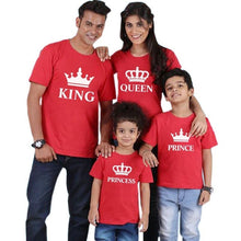 Family Matching Outfits Family Look Mommy and Me Clothes Father Mother Daughter Son T Shirts Dad Baby Boy Kids Crown Tees  Tops