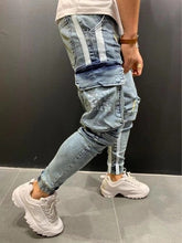 Mens Cool Designer Brand Black Jeans Skinny Ripped Destroyed Stretch Slim Fit Hop Hop Pants With Holes For Men
