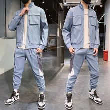 Tracksuit Men Set Sweat Suit Fitness Spring Autumn Jackets+ Pants Casual Mens Sportswear Two Piece Pants Set Streetwear
