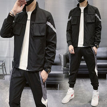 Tracksuit Men Set Sweat Suit Fitness Spring Autumn Jackets+ Pants Casual Mens Sportswear Two Piece Pants Set Streetwear