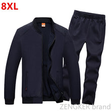 Men's Big Size Suit Plus Size Sweat Suit Spring Sportswear Large Size Men's Tracksuit 8XL 7XL 6XL Jogger Suits for Men Outfit