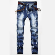 New Brand Mens Snow Designer Fashion Slim Skinny Moto Biker Casual Jeans Straight Motorcycle Jeans Men Destroyed Denim Trousers