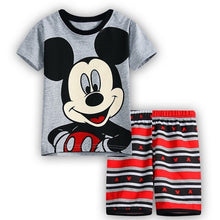 EOICIOI T shirt pants Set Baby Boy Girl Cartoon Pikachu Cat superman clothing set pajamas for kids Children's pajamas summer 2-7