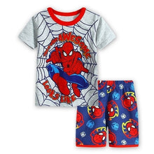 EOICIOI T shirt pants Set Baby Boy Girl Cartoon Pikachu Cat superman clothing set pajamas for kids Children's pajamas summer 2-7