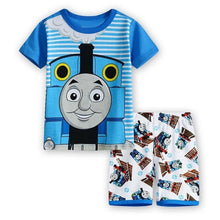 EOICIOI T shirt pants Set Baby Boy Girl Cartoon Pikachu Cat superman clothing set pajamas for kids Children's pajamas summer 2-7