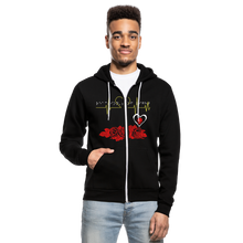 Unisex Reactions of light Fleece Me mine jean Zip Hoodie - black